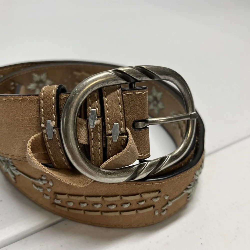 Ropers Belt Brown Leather Southwestern Stiched Size XXL 42-45 Cowboy Western